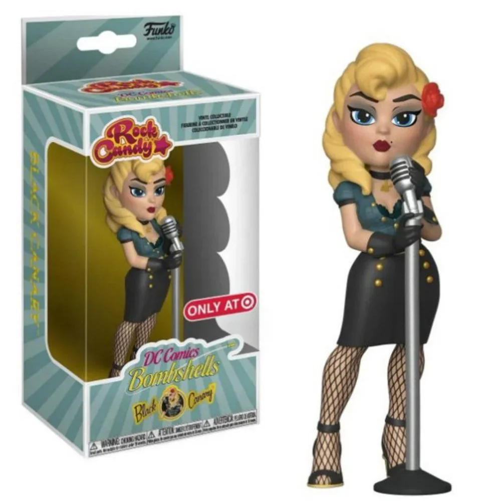 FUNKO Rock Candy DC Comics Bombshells Black Canary Doll 🌹Rockabilly Pin-up Rose - Picture 4 of 15